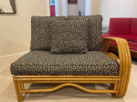 Mid-Century Modern Rattan 3 Piece Sofa Set