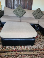 Klaussner furniture's Sectional sofa set with ottoman