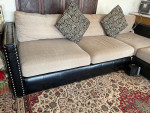 Klaussner furniture's Sectional sofa set with ottoman