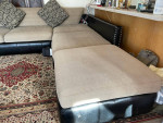 Klaussner furniture's Sectional sofa set with ottoman