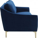 Contemporary Velvet Sofa Couch, 80.3"W, Blue