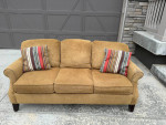 Chestnut colored sofa