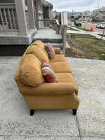 Chestnut colored sofa