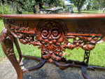 Solid Mahogany Entryway table or Sofa Table Large, Ornate French Inf.