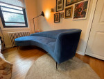 Navy blue Velvet Parisian sofa