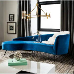 Navy blue Velvet Parisian sofa