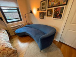 Navy blue Velvet Parisian sofa