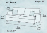 Sage Green Pottery Style Sofa