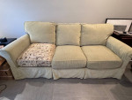 Sofa and loveseat with 2 sets of slipcovers