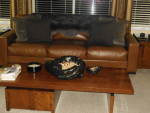100% Italian Leather Modern Sofa and Loveseat