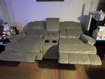 La Z Boy Double Recliner with Console Sofa