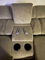 La Z Boy Double Recliner with Console Sofa