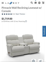 La Z Boy Double Recliner with Console Sofa