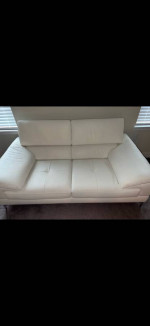 White sofa loveseat
