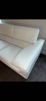 White sofa loveseat