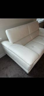 White sofa loveseat