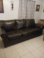 Brown Leather Sofa