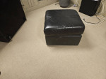 4 Piece Black Leather Sofa