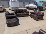 Leather sofa, loveseat, chair and ottoman by USA Premium Leather