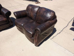 Leather sofa, loveseat, chair and ottoman by USA Premium Leather