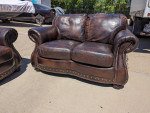 Leather sofa, loveseat, chair and ottoman by USA Premium Leather