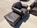 Leather sofa, loveseat, chair and ottoman by USA Premium Leather