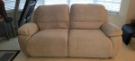 nice couch for 2 fold out reclining sofa grey cloth great shape