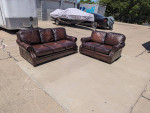 High End leather sofa and loveseat by Bradington Young