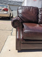 High End leather sofa and loveseat by Bradington Young