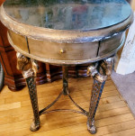 Black Granite top sofa side table stand pegasus gold accent entry hallway