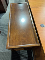 44"Wx18"Dx29"H sofa table in Walnut finish wood by Stow and Davis w/ s