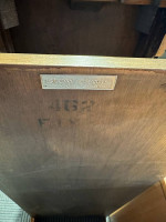 44"Wx18"Dx29"H sofa table in Walnut finish wood by Stow and Davis w/ s