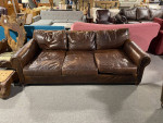 Restoration Hardware Leather 8’ Lancaster Sofa