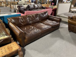 Restoration Hardware Leather 8’ Lancaster Sofa
