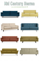 Crate and Barrel Camilla 2-seat Sofa in Yellow