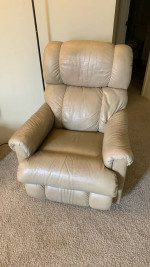 single recliner leather sofa