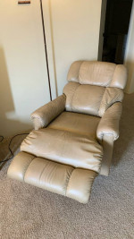 single recliner leather sofa