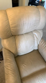 single recliner leather sofa