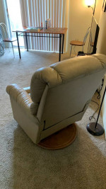 single recliner leather sofa