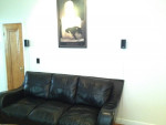 Black leather sofa 3 seater