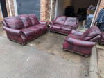 Leather sofa set