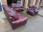 Leather sofa set