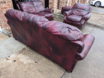 Leather sofa set