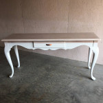 White / Oak Sofa Table - refinished