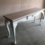 White / Oak Sofa Table - refinished
