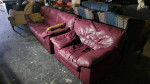 Maroon Sofa and Chair Set