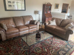 Leather Sofa/Love seat