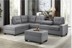 New Reversible Sectional sofa Gray|Brown