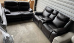 Leather Reclining Sofa Set
