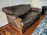 Leather Couch and Leather Sofa Chair